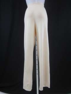 ESCADA Cream Wool Silk Pants Slacks Trousers Sz 40  