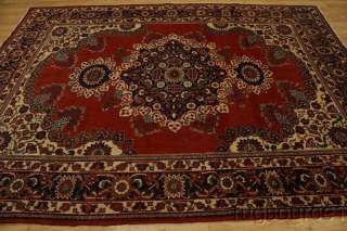   ANTIQUE 8X11 TABRIZ PERSIAN ORIENTAL AREA RUG WOOL CARPET  