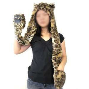  Leopard Animal Hat Full Hood with Paws 