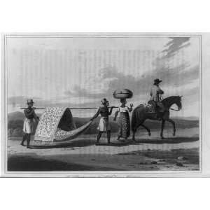  Planter,his wife,journey,slaves,carrying woman,sedan chair 