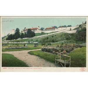   Reprint The Fort and State Park, Mackinac Island, Mich