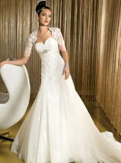 New Charming White/Ivory Wedding Dress Bridal Gown Size Custom Free 