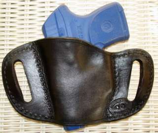 RUGER LCP 380 with LASER MOLDED LEATHER RH BELT HOLSTER by AMERICAN 