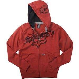  Fox Racing Drawn Out Zip Hoody   Large/Red Automotive