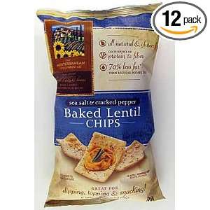 Mediterranean Snack Food Baked Lentil Crackers, Sea Salt, 4.5 Ounce 