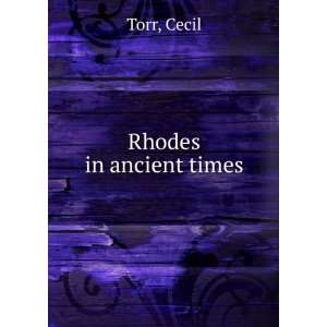   in ancient times (1885) (9781275398245) Cecil, 1857  Torr Books