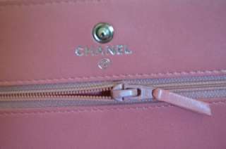 100% Authentic Chanel Sugar Pink Quilted Lambskin Wallet On Chain WOC