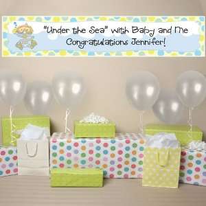   The Sea With Baby & Me   Personalized Baby Shower Banner Toys & Games