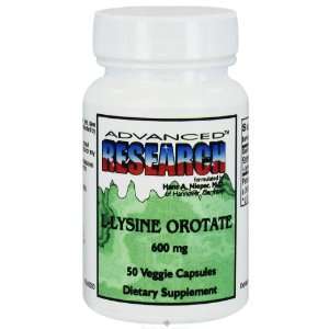 Advanced Research   L Lysine Orotate 600 mg.   50 Vegetarian Capsules