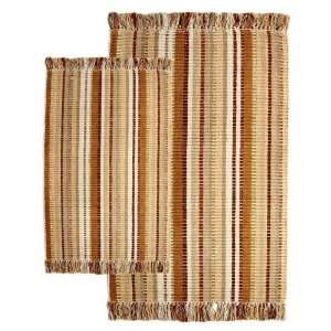   Merchandising 2 Piece Silked Ribbed Accent Rug Set