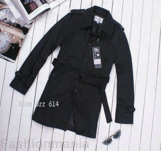 Mens Slim Designed Fit Coat Jacket Black 1 Size J05  