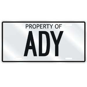  NEW  PROPERTY OF ADY  LICENSE PLATE SIGN NAME