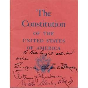  5 US Supreme Court Justices Signed Constitution JSA LOA 