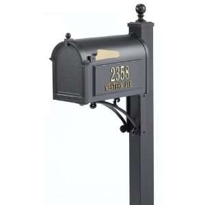  Whitehall Deluxe Capitol Mailbox Package in Black 16298 