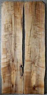 American Elm Live Edge Figured Bookmatch Table Top Set 416 417  