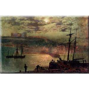 Whitby From Scotch Head 30x20 Streched Canvas Art by Grimshaw, John 