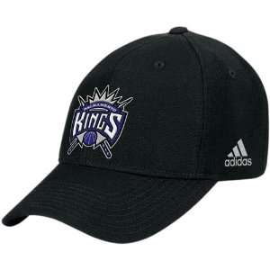  adidas Sacramento Kings Black Basic Logo Cotton Adjustable Hat 