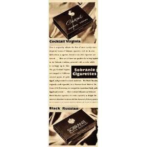  1955 Ad Sobranie Cigarettes Black Russian Virginia Box 