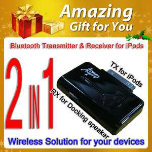 Bluetooth Transmitter+Receiver 4 iPod Nano Dock Speaker  