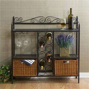 Wildon Scrolled Bistro 12 Bottle Wine Home Bar Wine Storage Furniture 