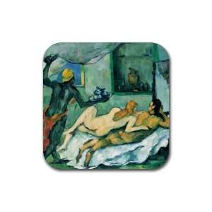  After lunch in Naples by Paul Cezanne Square Coasters 