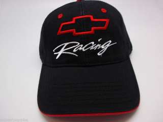 Chevy Motorsports Racing Black & Red Ball Cap / Hat, Adjustable  