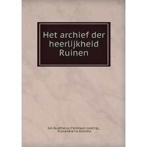    Rijksarchief in Drenthe Jan Gualtherus Christiaan Joosting  Books