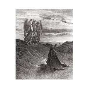 The Lord Appearing before Abraham Giclee Poster Print by Gustave Doré 