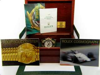 ROLEX DAYTONA 18KT YELLOW GOLD   WHITE DIAL   BOX & PAPERS   16528 
