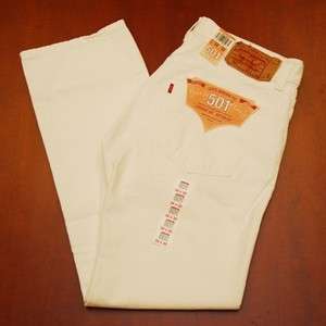 Levis 501 Jeans WHITE Red Tab Jean 0651 651 ALL SIZES ALL LENGTHS 