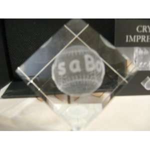  Crystal Impressions   Its a Boy Baseball Crystal Sculpture 