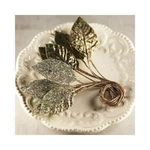  Prima   Aglow Collection   Leaves Embellishments   Gold 