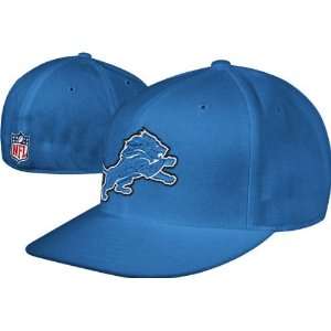  Detroit Lions 2009 Blue Fitted Sideline Flat Brim Hat 