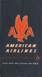 American Airlines ticket jacket, contains a ticket for a DTW LGA trip 