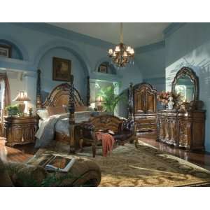  AICO Oppulente 7 Piece Queen Poster Bedroom Set with Chest 