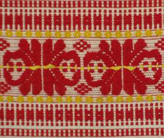 ANTIQUE Slovak Folk Textile ethnic hand weaving towel baby christening 