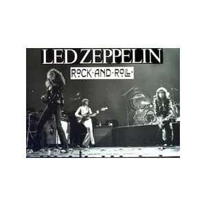   Led Zeppelin Poster Black and White Live Rock N Roll 