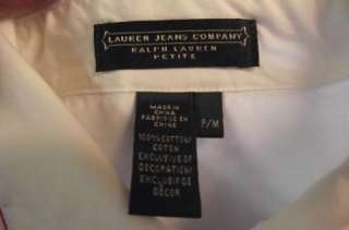 Ralph Lauren Western Beaded Shirt Sz Petite Medium M  