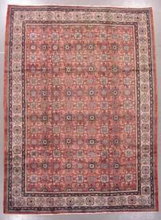 9x13 RUST SEMI ANTIQUE PERSIAN MAHAL ORIENTAL HAND KNOTTED WOOL AREA 