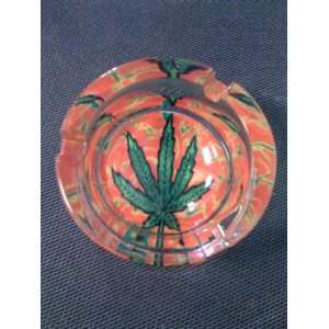  Marijuana Glass Ashtray 