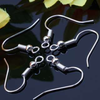Wholesale 50pcs Silver Plated Earring Hoops Findings  