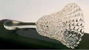 This delicate Hand crafted work is called Spun Glass, here shaped 