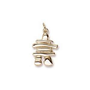  Inukshuk Charm in Yellow Gold Jewelry