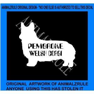  PEMBROKE WELSH CORGI VINYL DECAL 