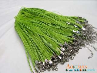 MIXED Organza Ribbon Necklace Cord 18/7mm cgNG  
