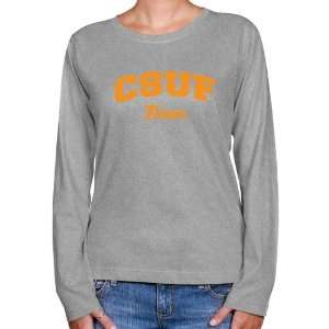 Cal State Fullerton Titans Ladies Ash Logo Arch Long Sleeve Classic 