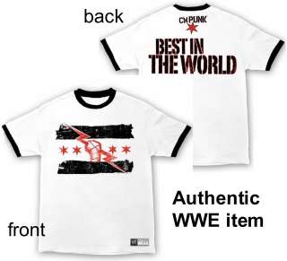 CM Punk Best In The World WWE Authentic White T shirt  