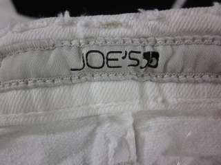 JOES JEANS White Denim Bootcut Frayed Jeans Sz 28  