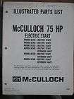 McCulloch 81000 Series 75 HP Motor Parts List Manual