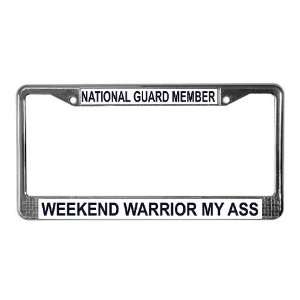  Weekend Warrior Military License Plate Frame by  